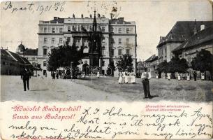 1901 Budapest I. Szent György tér, Honvédelmi Minisztérium (lyuk / hole)