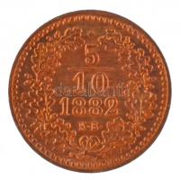 1882KB 5/10kr Cu rozettával jelölt Artex-verret T:1
Adamo M3.1