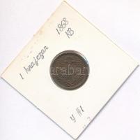 1868KB 1kr Cu "Angyalos címer" T:1- 
Adamo M4.1