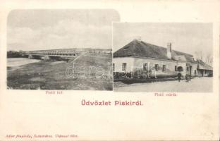 Piski Inn and rail-bridge