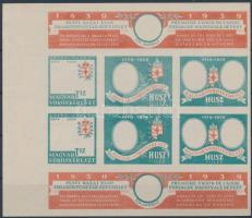 1939 Pesti hazai első takarékpénztár Egyesület adománygyűjtő kisív a Vöröskereszt javára, fázisnyomat