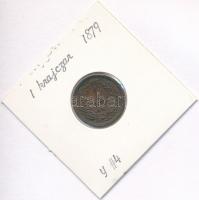 1879KB 1kr Cu "Középcímer" T:1-,2
Adamo M4.1