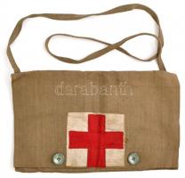 II. világháborúban használt Vöröskereszt táska 29x18 cm / World War Red Cross bag