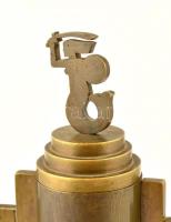 1949 Wladislaw Miecznik: Varsói sport verseny kupája és oklevele magyar versenyző részére. Bronz. sz...