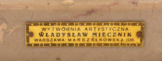 1949 Wladislaw Miecznik: Varsói sport verseny kupája és oklevele magyar versenyző részére. Bronz. sz...