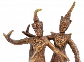 Kambodzsai táncosok. Fém szobor. 10 cm