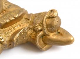 Ritka búza felirattal magyar paraszt ember réz szobrocska 9,5 cm