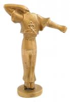 Ritka búza felirattal magyar paraszt ember réz szobrocska 9,5 cm