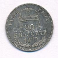 1870KB 20kr "Váltó Pénz" Ag T:2,2-
Adamo M11.1