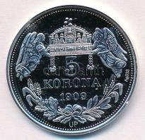 DN "Királyi koronák - I. Ferenc / 5 korona 1909" Ag emlékérem tanúsítvánnyal (20g/0.333/38...