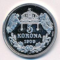 DN "Királyi koronák - Könyves Kálmán / 5 korona 1909" Ag emlékérem tanúsítvánnyal (20g/0.3...