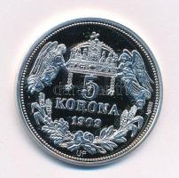 DN "Királyi koronák - II. Lajos / 5 korona 1909" Ag emlékérem tanúsítvánnyal (20g/0.333/38...