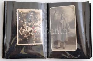 cca 1880-1900 19 db, nagyrészt vizitkártyát tartalmazó albumocska