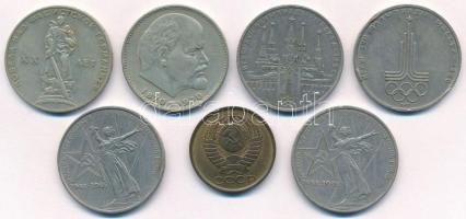 7db-os vegyes szovjet érme tétel, közte 1965. 1R Cu-Ni-Zn A II. világháborús győzelem 20. évfordulója + 1975. 1R Cu-Ni-Zn (2x) A II. világháborús győzelem 30. évfordulója T:1-,2 ph 7pcs of mixed soviet coins, including 1965. 1 Rouble Cu-Ni-Zn 20th Anniversary of World War II Victory + 1975. 1 Rouble Cu-Ni-Zn (2x) 30th Anniversary of World War II Victory C:AU,XF edge error