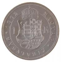 1892KB 1Ft Ag "Ferenc József / Fiume címer" rozettával, Artex-veret T:1 
Adamo M15