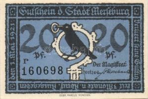 Német Birodalom/Weimari Köztársaság Merseburg 1921. 5Pf + 10Pf + 20Pf + 25Pf + 50Pf (6X) összesen: 1...