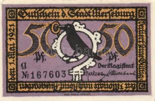 Német Birodalom/Weimari Köztársaság Merseburg 1921. 5Pf + 10Pf + 20Pf + 25Pf + 50Pf (6X) összesen: 1...