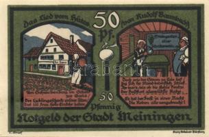 Német Birodalom/Weimari Köztársaság Meiningen 1921. 50Pf (4X) összesen: 4klf, teljes sor T:I