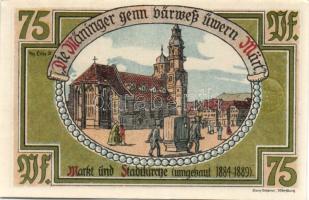 Német Birodalom/Weimari Köztársaság Meiningen 1921. 75Pf (4X) 4klf, teljes sor T:I