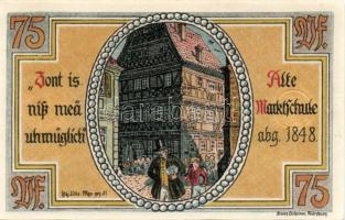 Német Birodalom/Weimari Köztársaság Meiningen 1921. 75Pf (4X) 4klf, teljes sor T:I