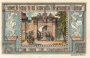 Német Birodalom/Weimari Köztársaság Meiningen 1921. 75Pf (4X) 4klf, teljes sor T:I