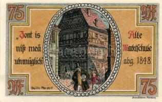 Német Birodalom/Weimari Köztársaság Meiningen 1921. 75Pf (4X) 4klf, teljes sor T:I