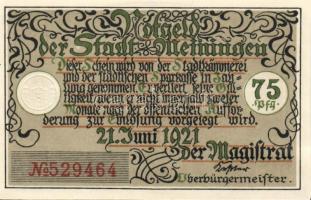 Német Birodalom/Weimari Köztársaság Meiningen 1921. 75Pf (4X) 4klf, teljes sor T:I