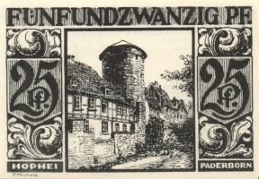 Német Birodalom/Weimari Köztársaság Paderborn 1921. 25Pf + 50Pf + 75Pf + 1M + 2M összesen:5klf, telj...