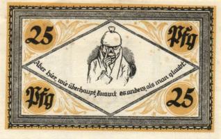 Német Birodalom/Weimari Köztársaság Stolzenau 1921. 25Pf + 50Pf (2X)+ 75Pf (2X) 5klf, teljes sor T:I