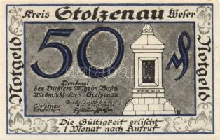 Német Birodalom/Weimari Köztársaság Stolzenau 1921. 25Pf + 50Pf (2X)+ 75Pf (2X) 5klf, teljes sor T:I