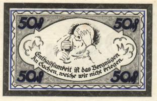 Német Birodalom/Weimari Köztársaság Stolzenau 1921. 25Pf + 50Pf (2X)+ 75Pf (2X) 5klf, teljes sor T:I