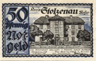 Német Birodalom/Weimari Köztársaság Stolzenau 1921. 25Pf + 50Pf (2X)+ 75Pf (2X) 5klf, teljes sor T:I