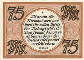 Német Birodalom/Weimari Köztársaság Stolzenau 1921. 25Pf + 50Pf (2X)+ 75Pf (2X) 5klf, teljes sor T:I