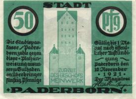 Német Birodalom/Weimari Köztársaság Paderborn 1921. 50Pf + 75Pf + 1M + 2M összesen: 4klf,  teljes sor T:I