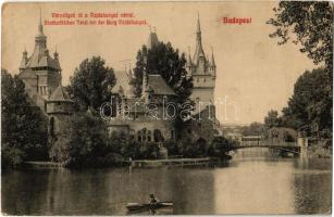 Budapest XIV. Városligeti tó a Vajdahunyad várával (EK)
