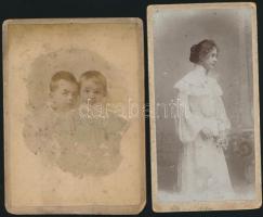cca 1880-1900 4 db kabinetfotó Nagyvárad, Petrozsény és Nagykároly fényképészeitől