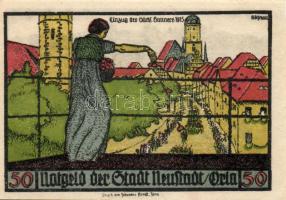 Német Birodalom/Weimari Köztársaság Naustadt 1921. 50Pf (6X) 6klf,  teljes sor T:I