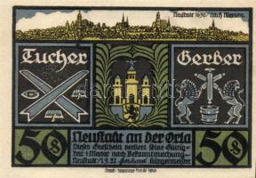 Német Birodalom/Weimari Köztársaság Naustadt 1921. 50Pf (6X) 6klf,  teljes sor T:I