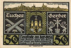 Német Birodalom/Weimari Köztársaság Naustadt 1921. 50Pf (6X) 6klf,  teljes sor T:I