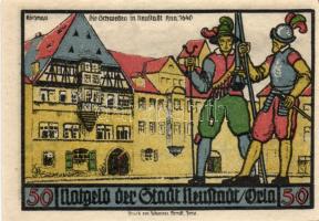 Német Birodalom/Weimari Köztársaság Naustadt 1921. 50Pf (6X) 6klf,  teljes sor T:I