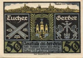 Német Birodalom/Weimari Köztársaság Naustadt 1921. 50Pf (6X) 6klf,  teljes sor T:I