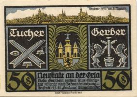 Német Birodalom/Weimari Köztársaság Naustadt 1921. 50Pf (6X) 6klf,  teljes sor T:I