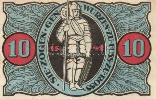 Német Birodalom/Weimari Köztársaság Torgau 1921. 5Pf + 10Pf + 25Pf + 50Pf  4klf,  teljes sor T:I