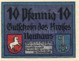 Német Birodalom/Weimari Köztársaság Neuhaus 1921. 10Pf + 25Pf + 50Pf  3klf,  teljes sor T:I