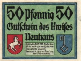 Német Birodalom/Weimari Köztársaság Neuhaus 1921. 10Pf + 25Pf + 50Pf  3klf,  teljes sor T:I