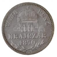 1870KB 10kr Ag "Váltó Pénz" rozettával, Artex-veret T:1
Adamo M10.1