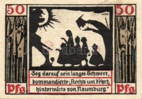 Német Birodalom/Weimari Köztársaság Naumburg 1920. 50Pf (4X) 4klf,  teljes sor T:I