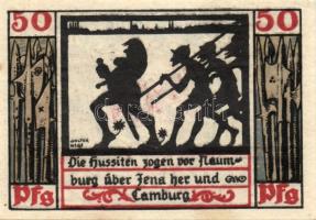 Német Birodalom/Weimari Köztársaság Naumburg 1920. 50Pf (4X) 4klf,  teljes sor T:I