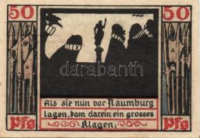 Német Birodalom/Weimari Köztársaság Naumburg 1920. 50Pf (4X) 4klf,  teljes sor T:I