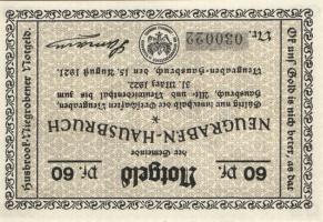 Német Birodalom/Weimari Köztársaság Neugraben 1921. 40Pf + 60Pf + 75Pf + 100Pf 4klf,  teljes sor T:I